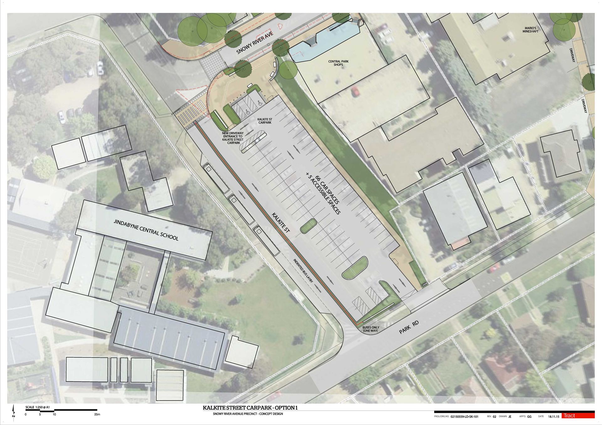 Kalkite Street Carpark Map Option One