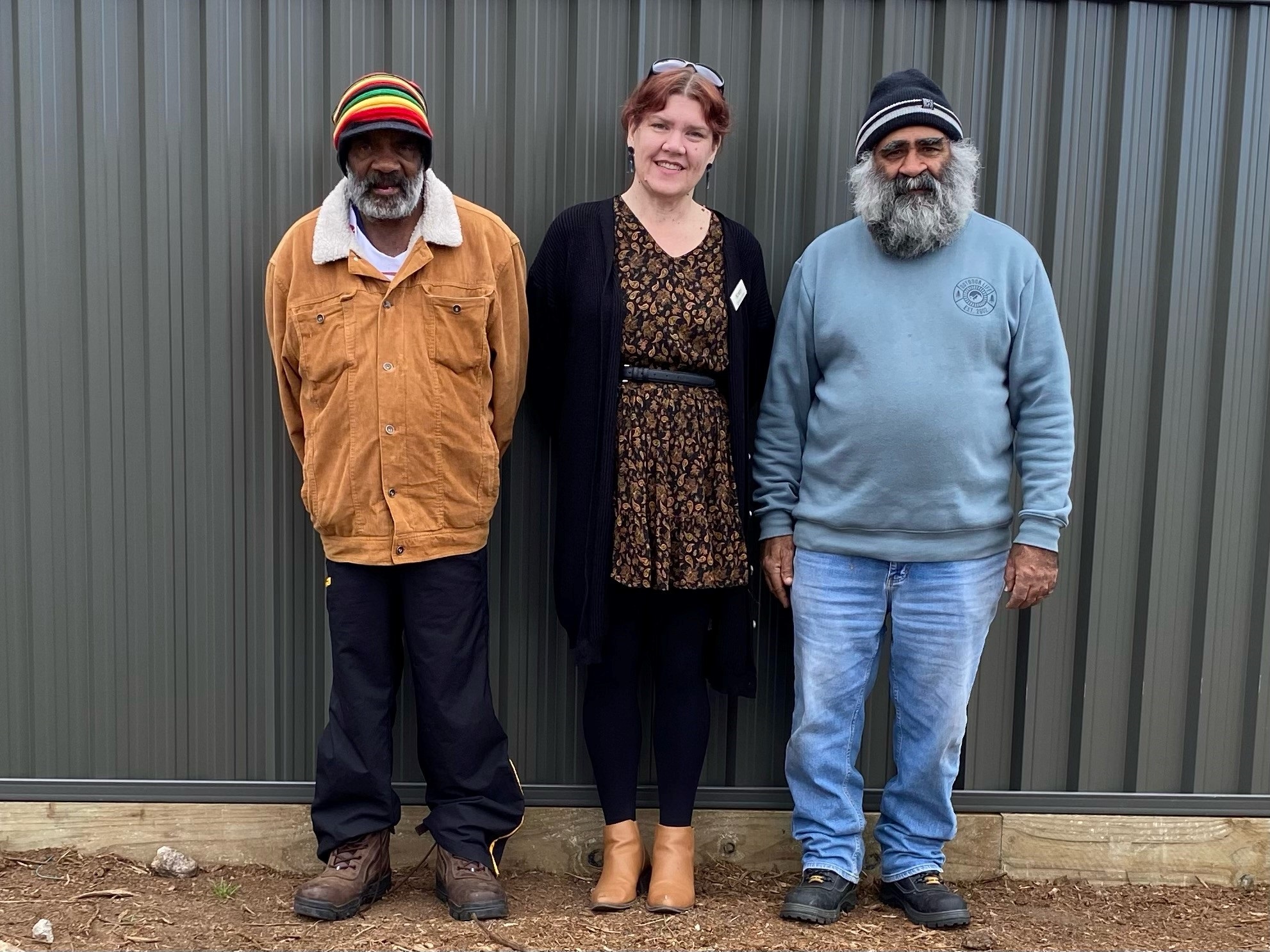 2022 NAIDOC Week celebrations - Left to right Uncle Lewis, Kristy Harvey and Uncle John..jpg