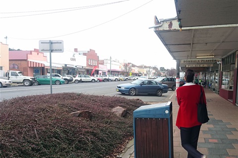 Photo of Bombala CBD street and footpath scene