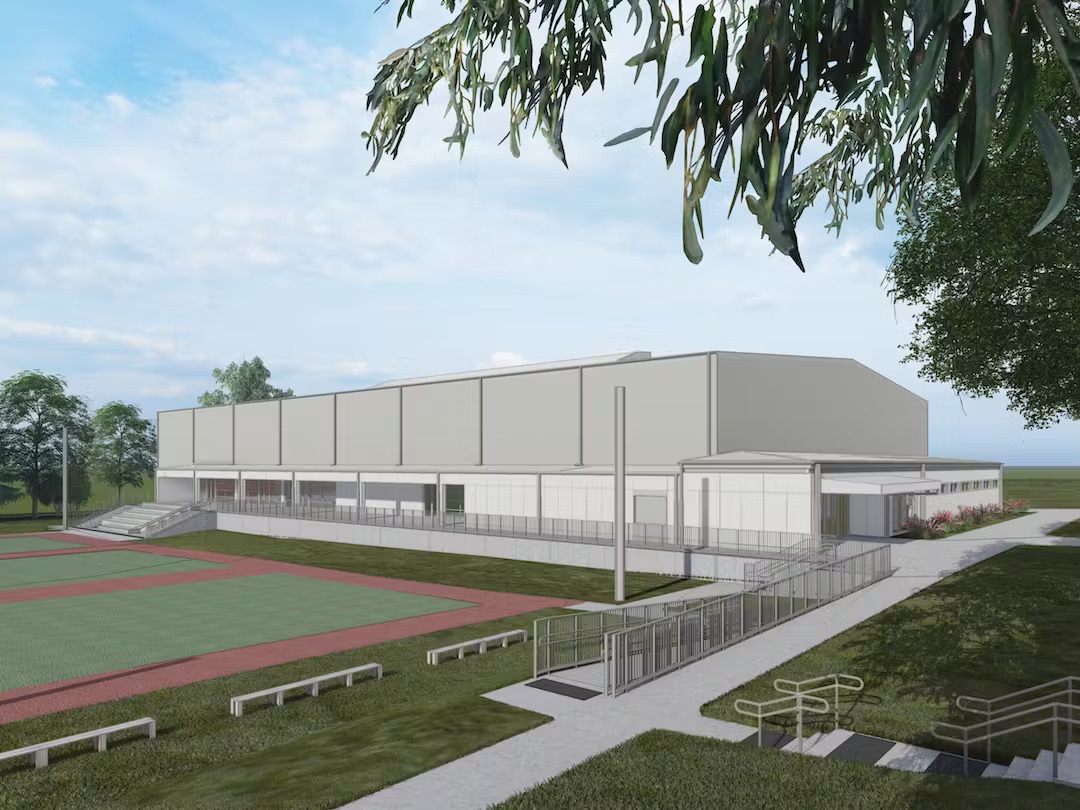 A 2D artist's rendering of the Cooma Indoor Sports Facility