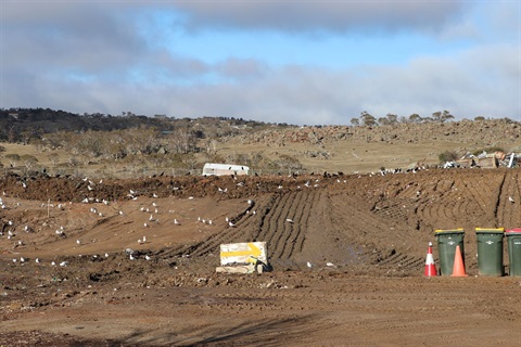 Landscape image of the landfill site in Jindabyne in 2020.